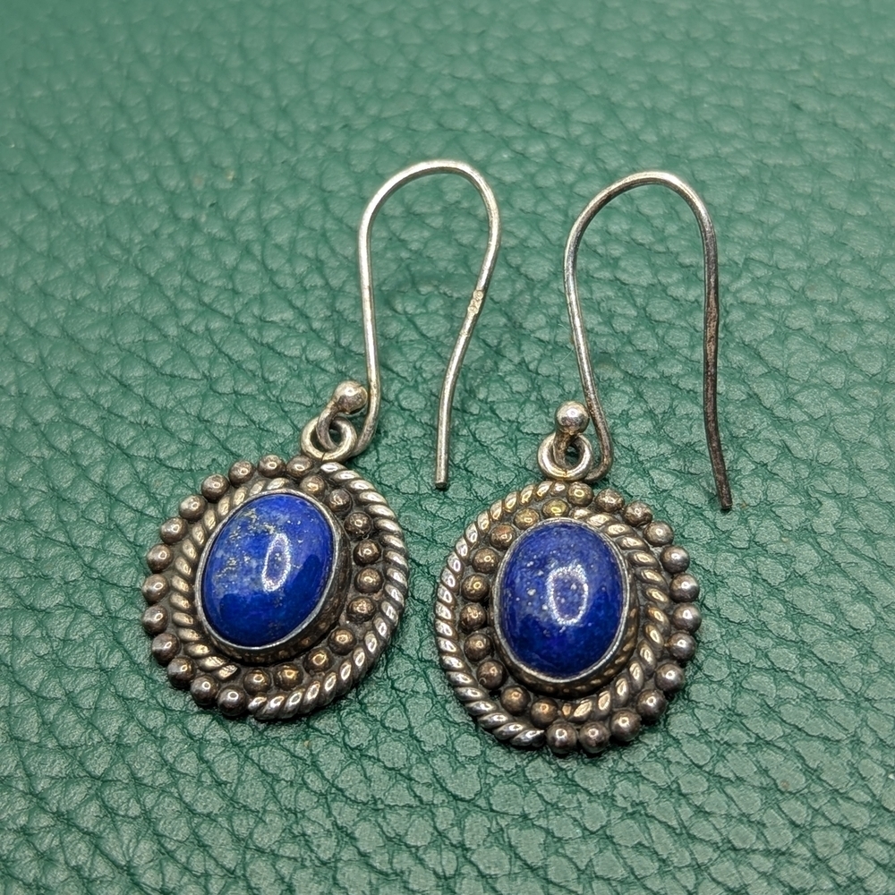 925 Sterling Lapis Lazuli  Earrings
